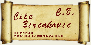 Ćile Birčaković vizit kartica